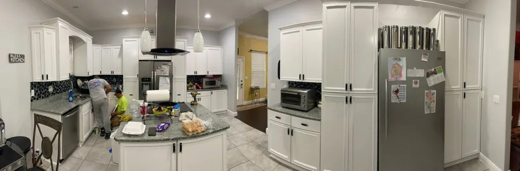 White painted kitchen cabinets and walls in Gainesville, FL