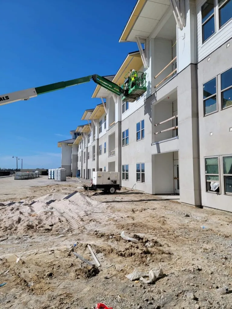 Noble on Newberry apartments exterior commercial painting by HVR Painting