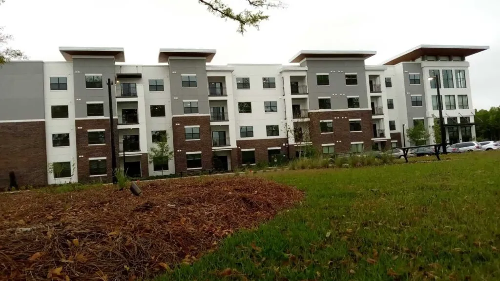 Noble on Newberry apartments exterior commercial painting by HVR Painting