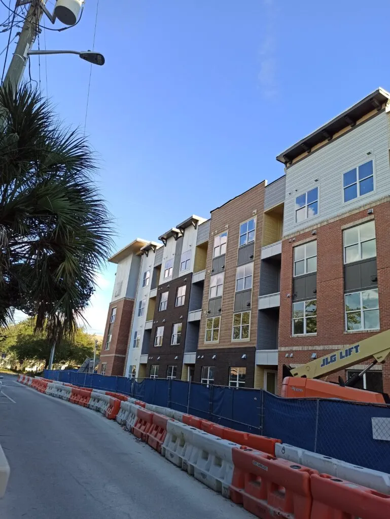 Stadium House apartments exterior commercial painting by HVR Painting