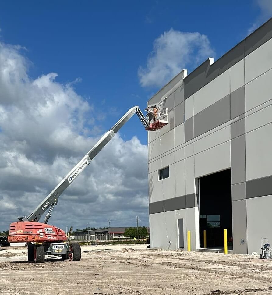 Industrial painting for large-scale buildings, including machinery coating and metal structures