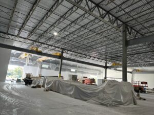 Commercial building interior painting by experienced professionals
