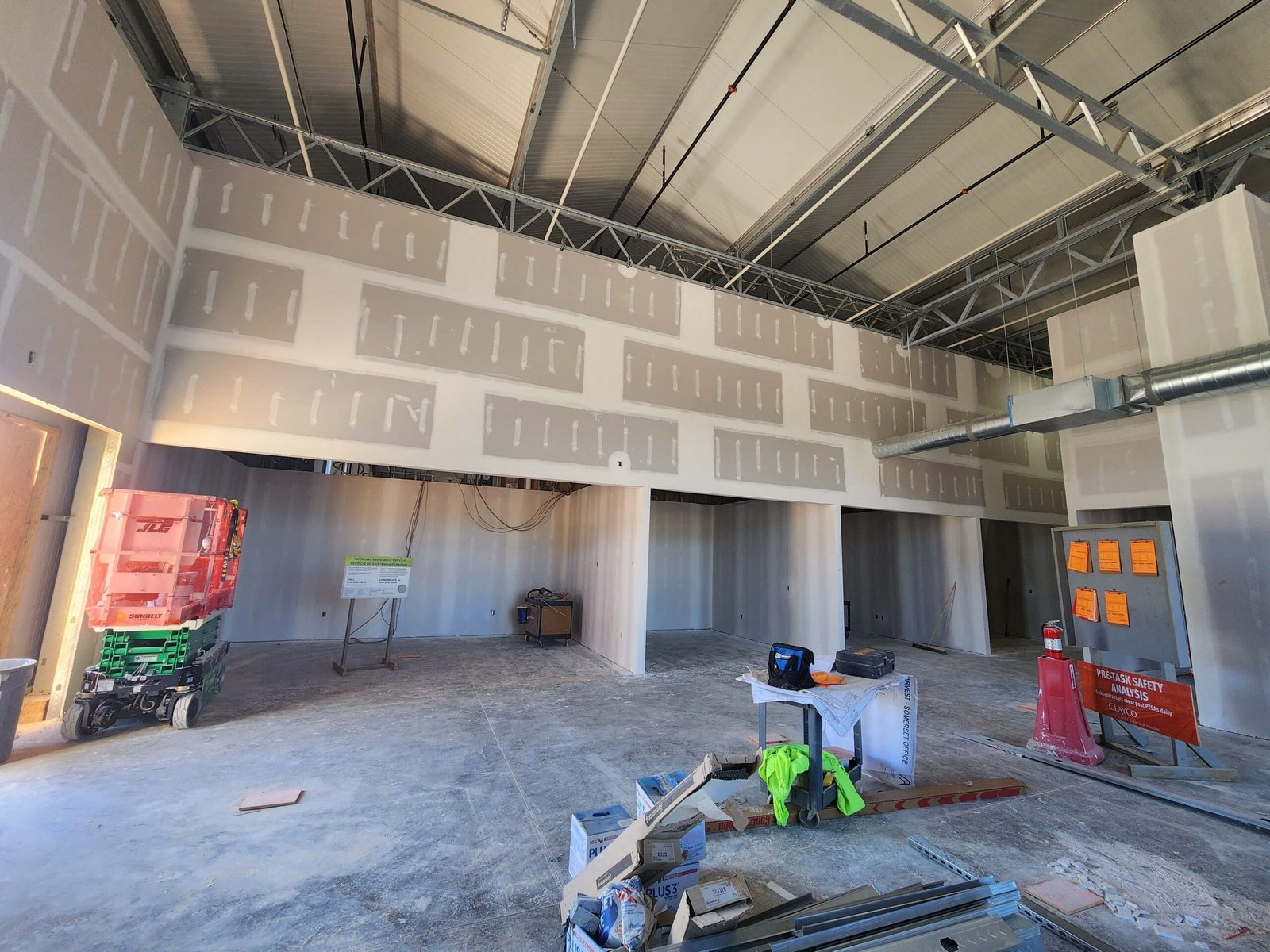 Commercial building interior painting by experienced professionals